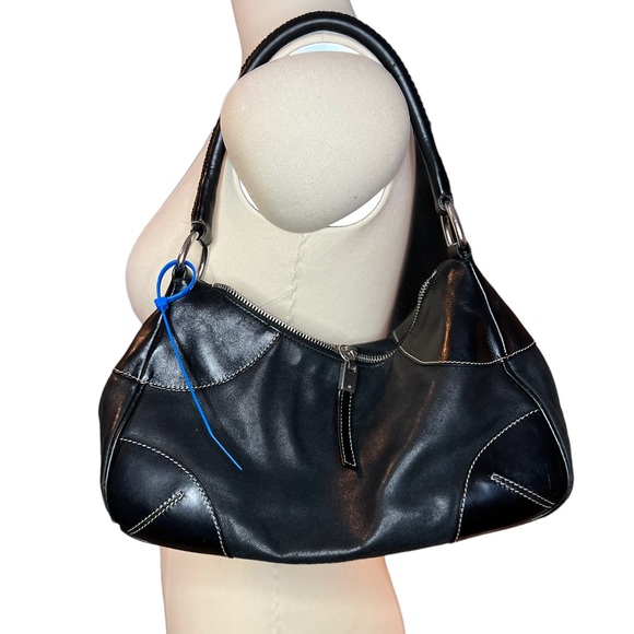 Prada Handbags - Vintage Prada Black napa leather satchel Y2K